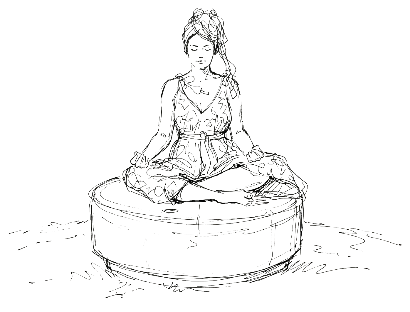 Two people in a calm breathwork session setting
